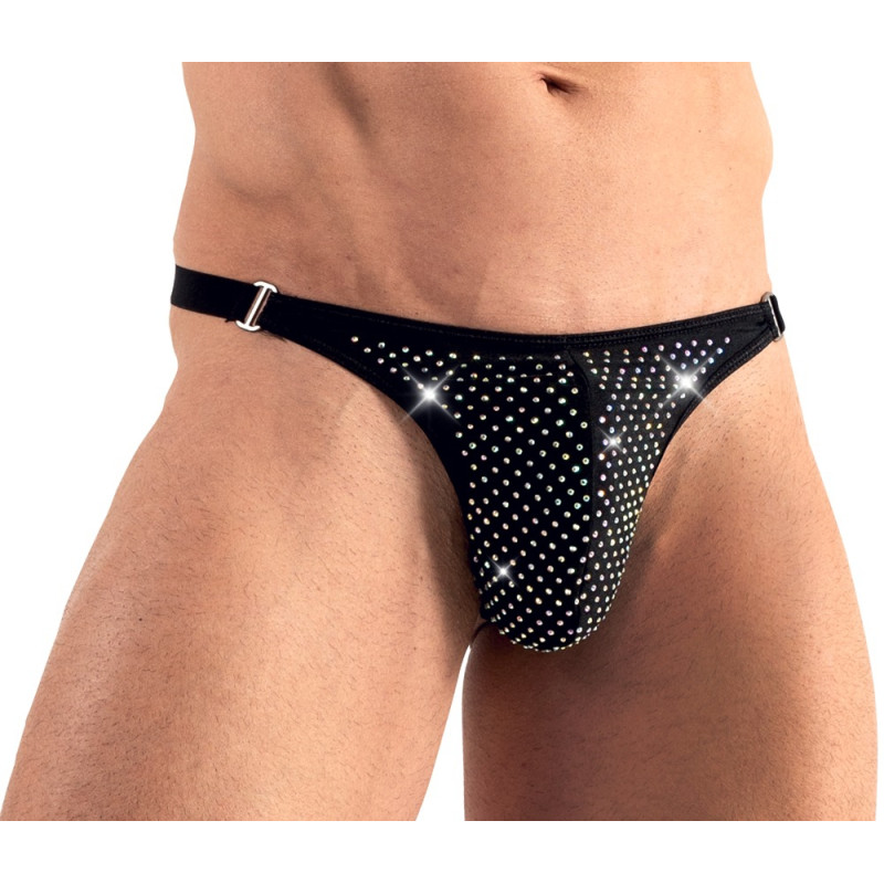 Svenjoyment String avec strass brillants ARTEMIS Noir